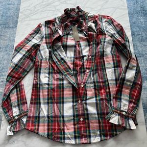 NWT JCrew plaid shirt xxs
